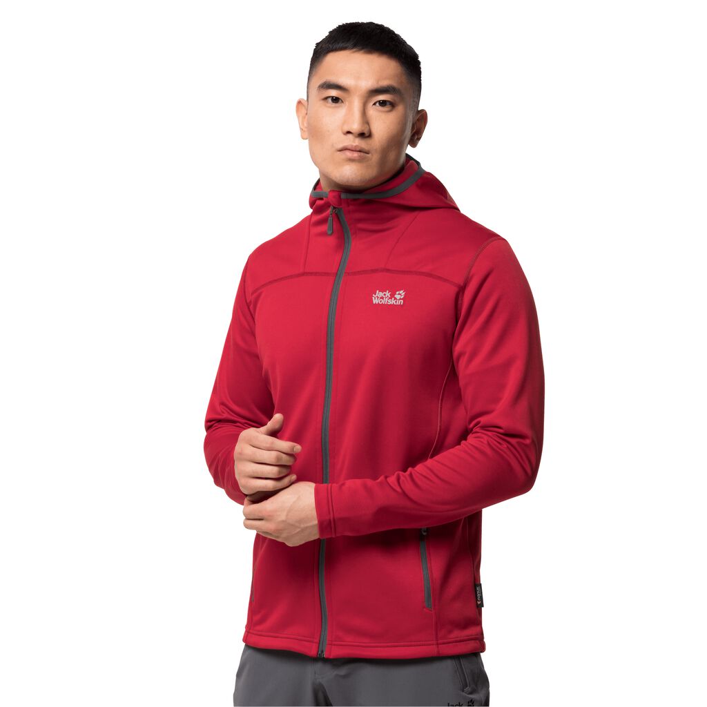 Jack Wolfskin HORIZON HOODED Vestes Homme Rouge - MZDFWVK-34